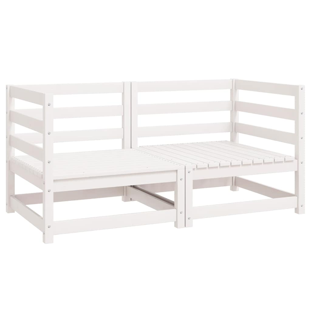 Vidaxl tuinhoekbanken 2 st massief grenenhout wit