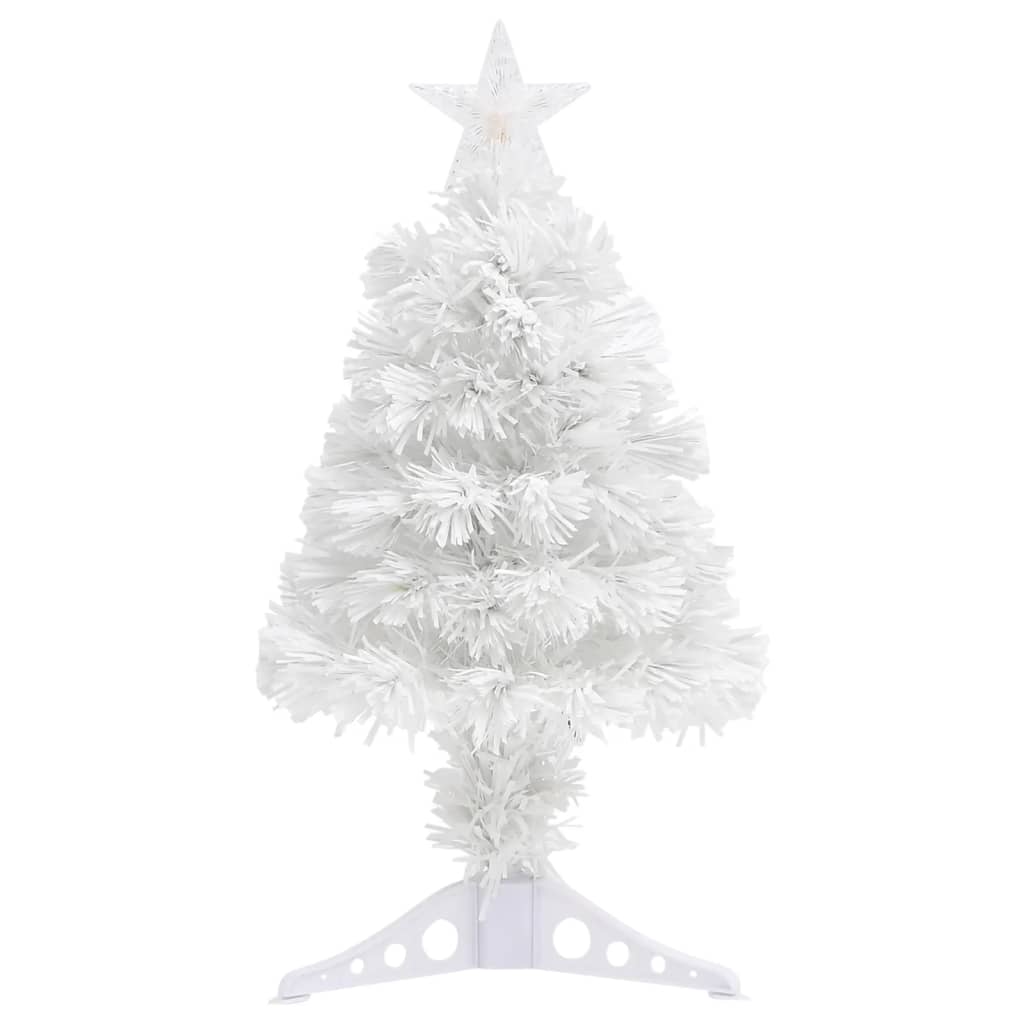 Vidaxl Kunstkerstboom mit Beleuchtung 64 cm Glasfaserweiß