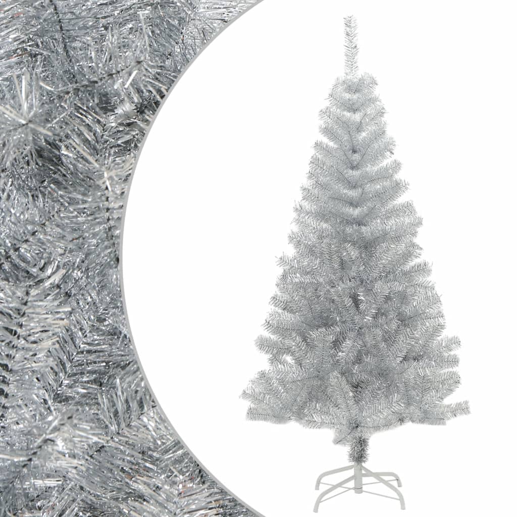 Vidaxl Kunstkerstboom mit Standard -120 -cm -Kappe silberfarben