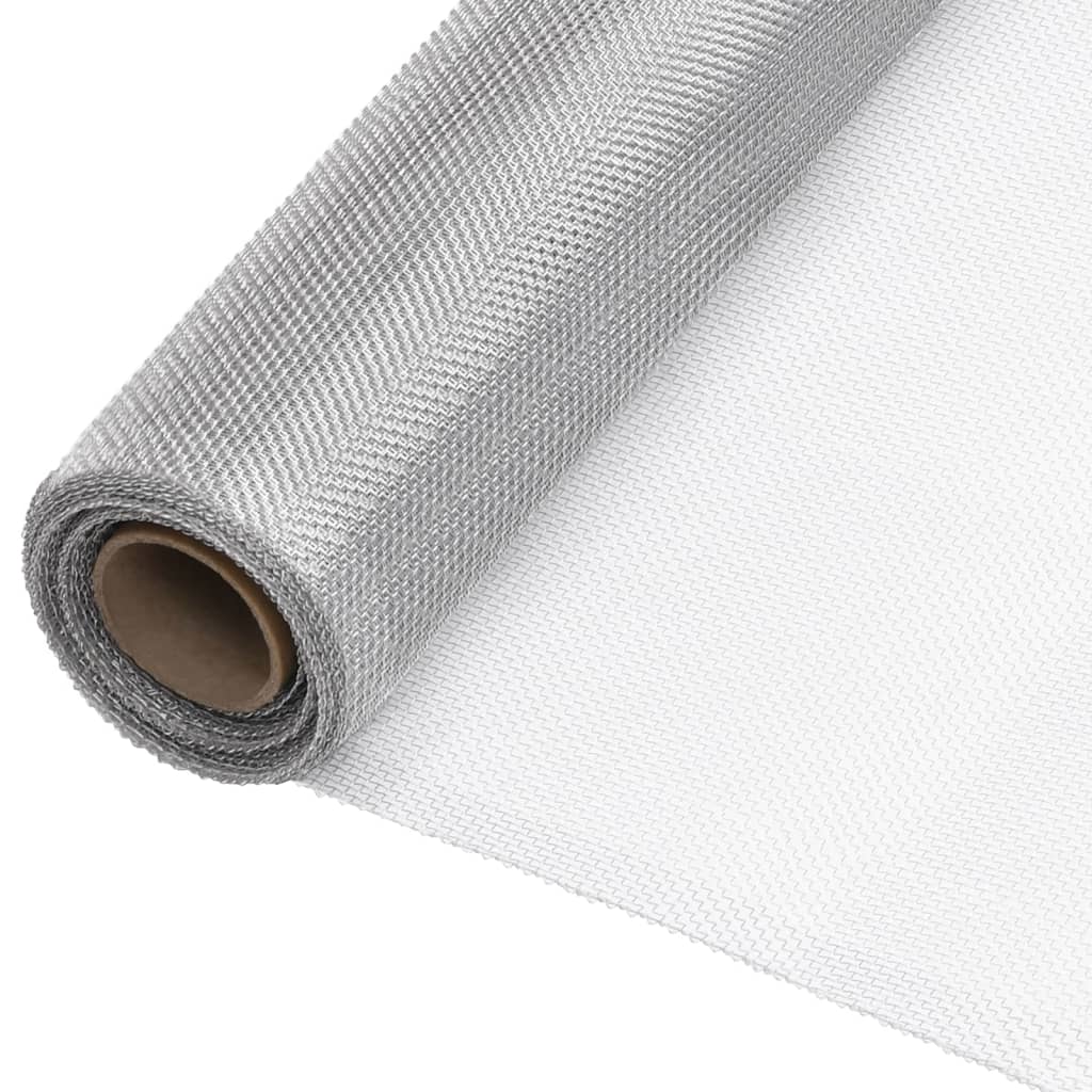 Vidaxl Mesh 80x500 cm Aluminium silberfarben