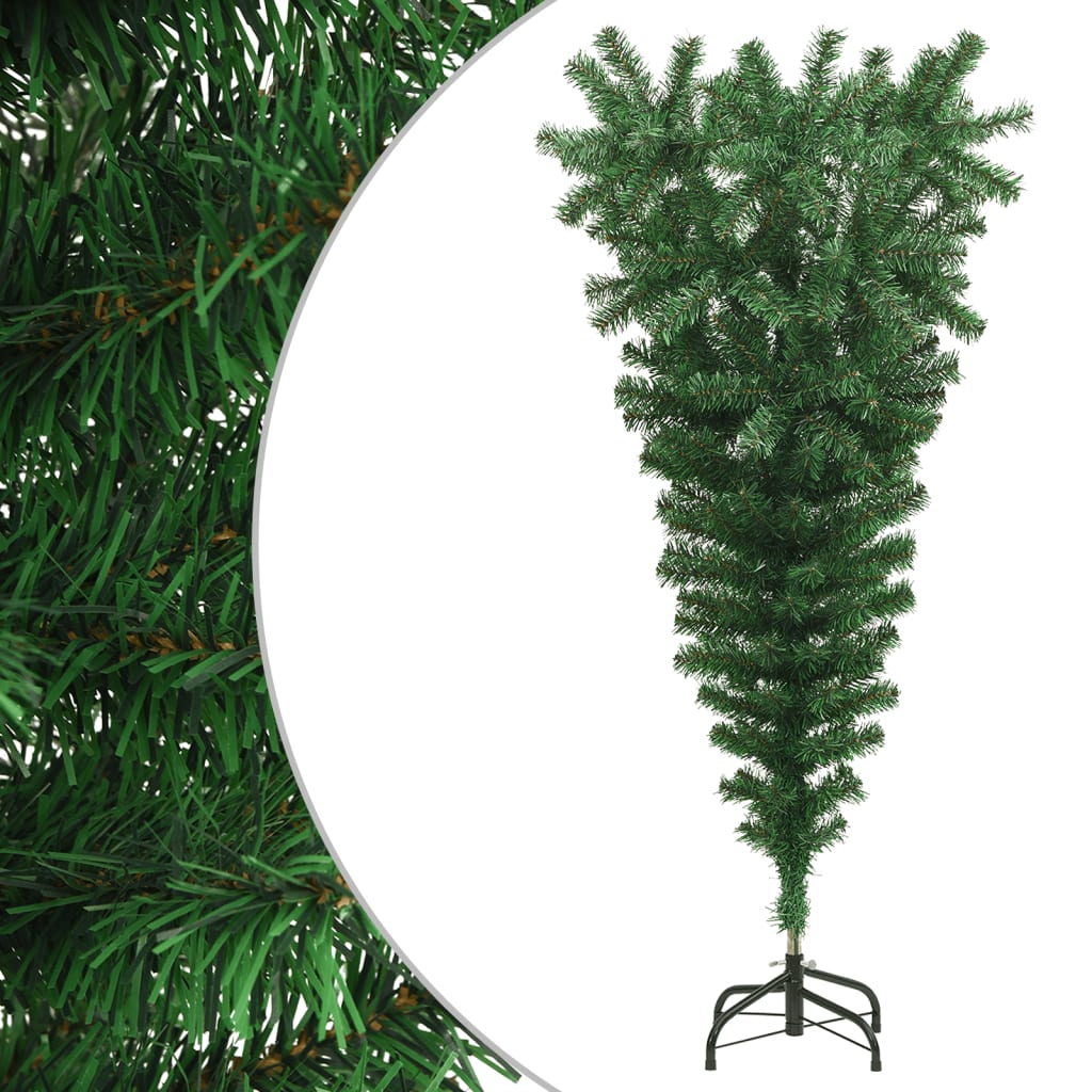 Vidaxl kunstkerstboom mit Standard 150 cm grün umgekehrt
