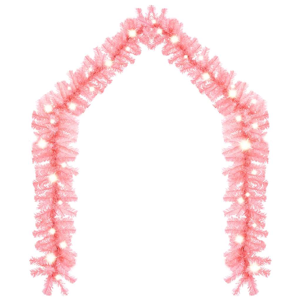 VidaXL Weihnachtsgirlande mit LED-Lichtern 20 m Rosa