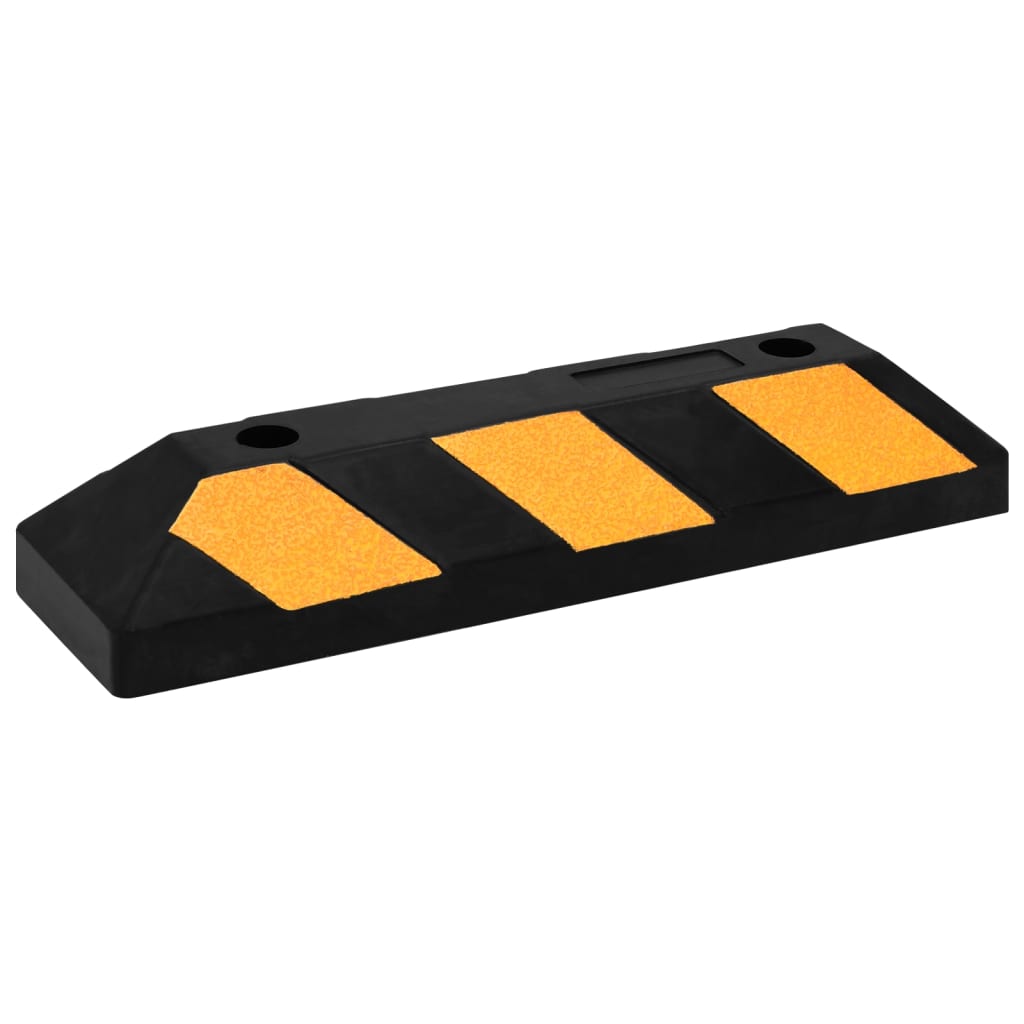 VIDAXL -Parkblöcke, die 2 ST 56x15x10 cm Gummi widerspiegeln