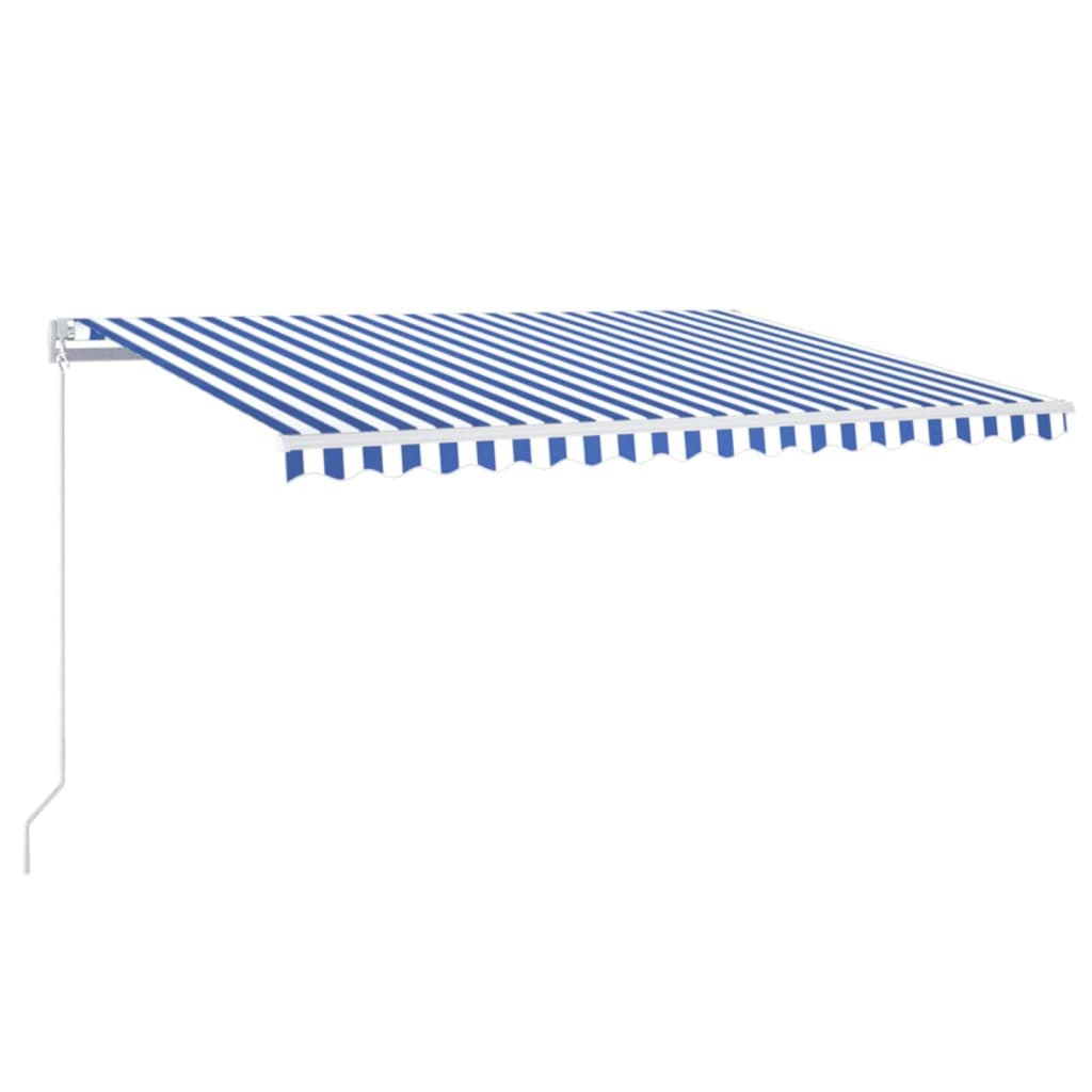 Vidaxl luifel erstreckt sich manuell 400x350 cm blau und weiß