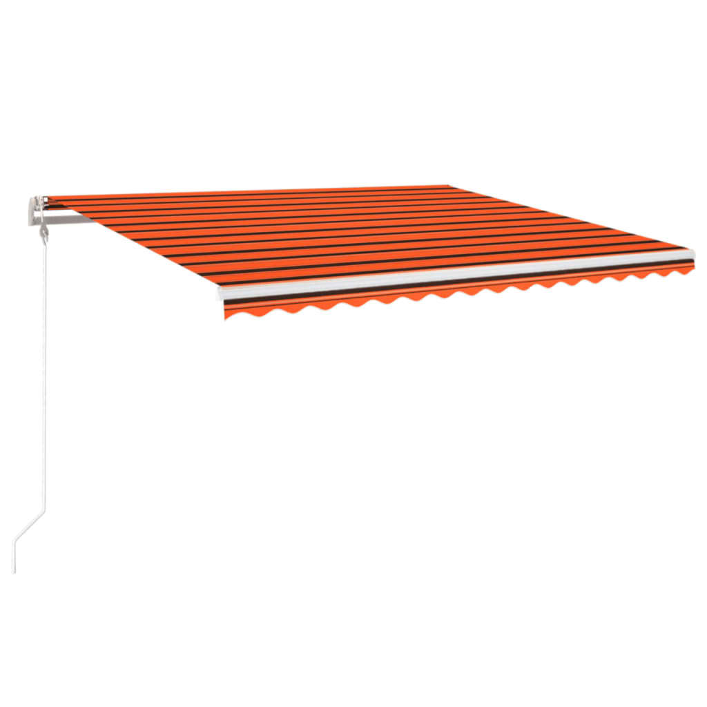Vidaxl Luifel Automatisch erweiterbar 400x350 cm Orange und Braun