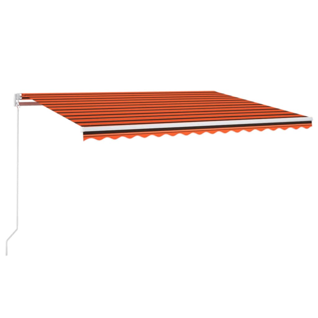 Vidaxl Luifel erstreckt sich manuell 450 x 350 cm orange und braun
