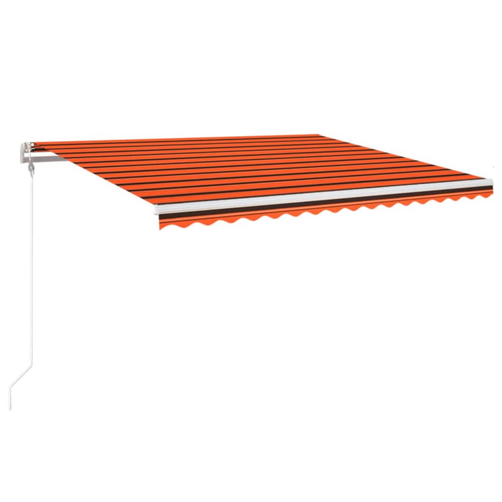 Vidaxl Luifel erstreckt sich automatisch 450 x 350 cm orange und braun