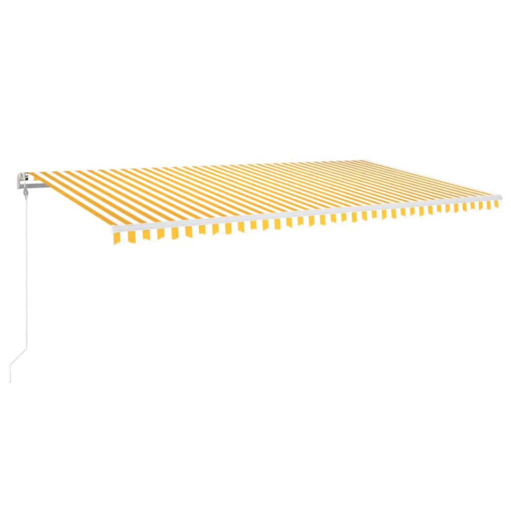 Vidaxl Luifel erstreckt sich automatisch 600x350 cm gelb und weiß
