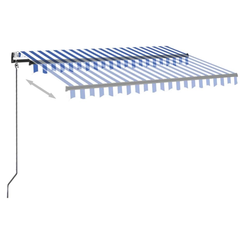 Vidaxl Laifel Automatik mit LED- und Windsensor 350x250 cm blau weiß