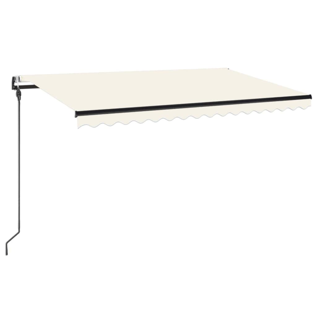 Vidaxl Luifel Automatik mit LED- und Windsensor 450x300 cm Creme Farbe