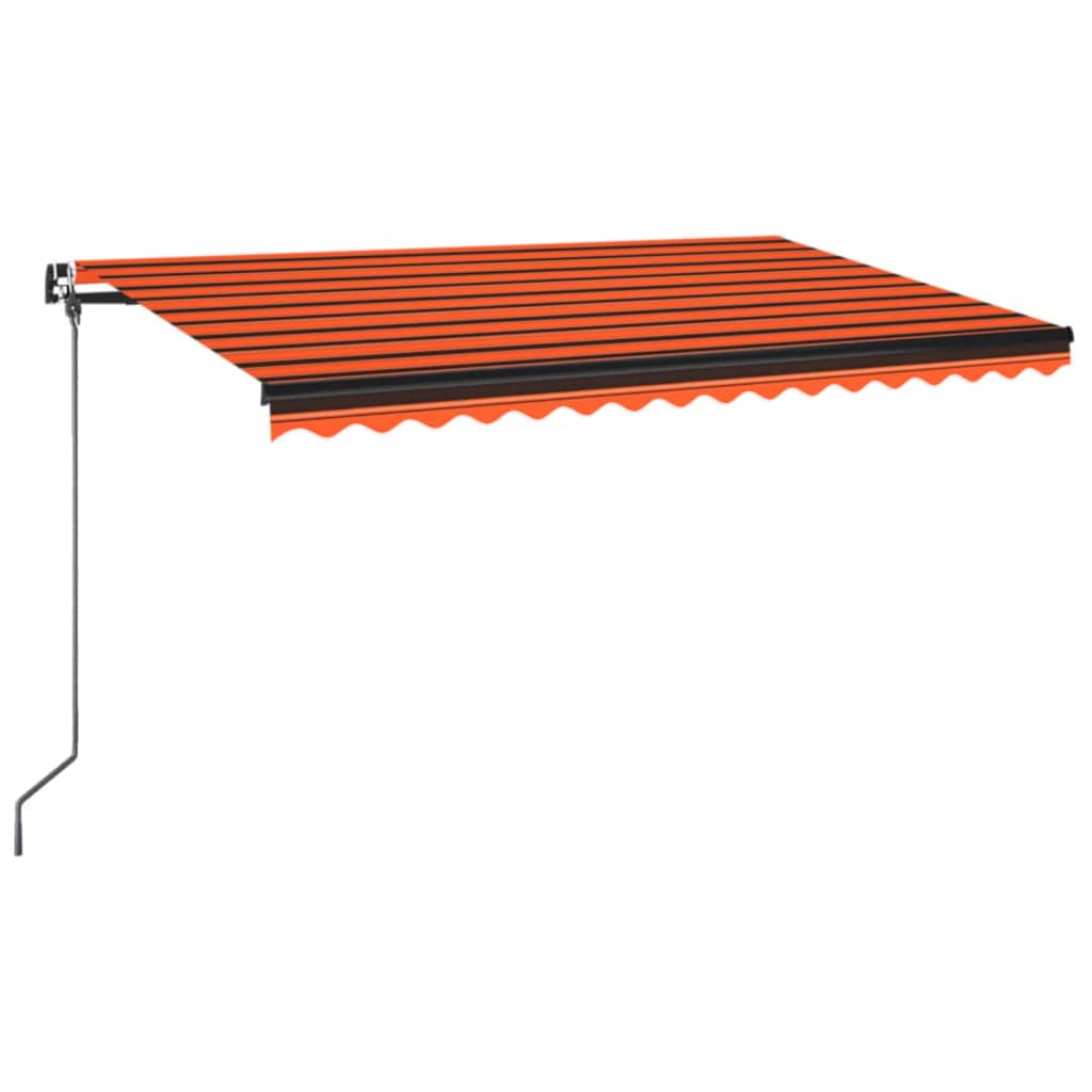 Vidaxl Luifel erstreckt sich manuell 400 x 350 cm orange und braun