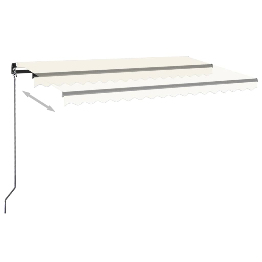 Vidaxl luifel erstreckt sich manuell 450 x 350 cm cremefarben.