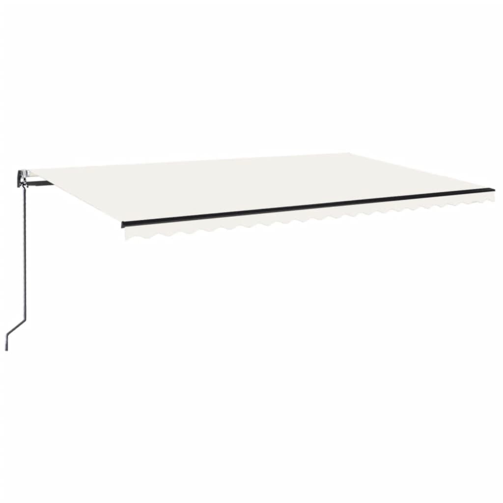 Vidaxl Luifel Automatik mit LED- und Windsensor 500x350 cm Creme Farbe