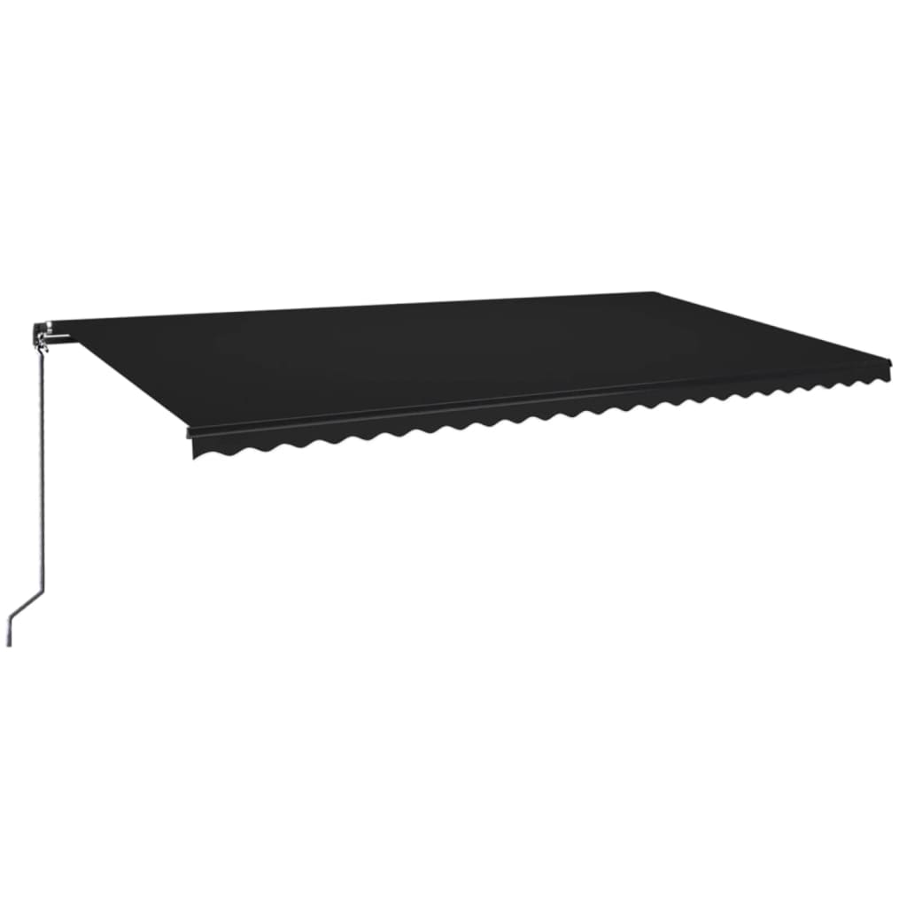 Vidaxl Luifel manuell ausziehbar mit LED 600x350 cm Anthrazitfarbe
