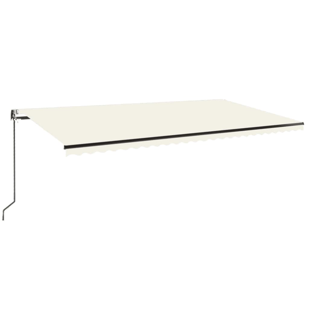 Vidaxl Luifel Automatik mit LED- und Windsensor 600x350 cm Creme Farbe