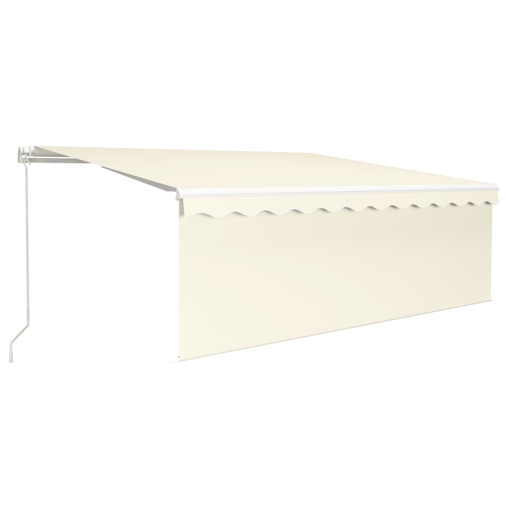 Vidaxl Luifel mit Rollerblind und 4x3 M -Creme manuell ausziehbar