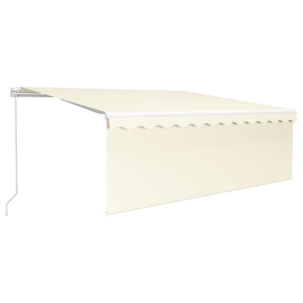 Vidaxl luifel manuell ausziehbar mit Roller Blind 4,5x3 M Creme Farbe