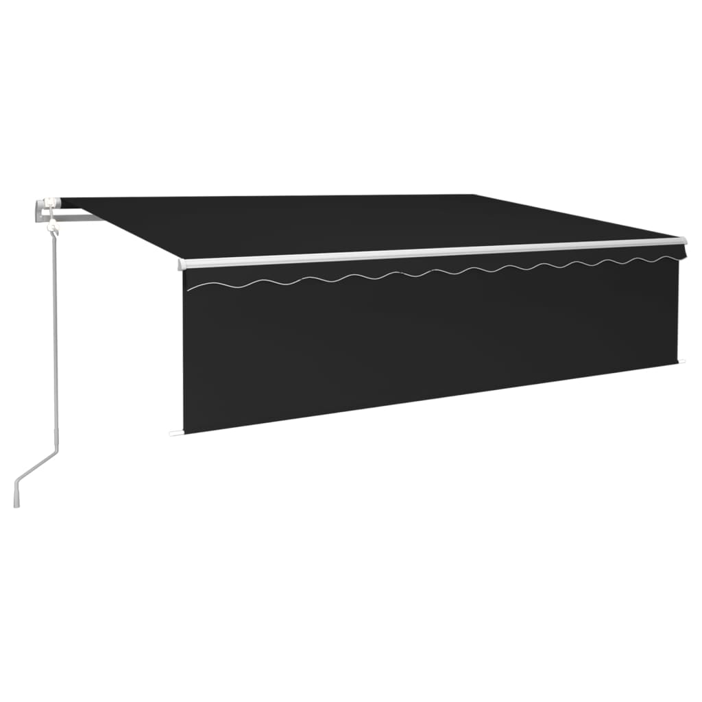 VidaXL Markise automatisch ausziehbar mit Rollo 6x3 m Anthrazit