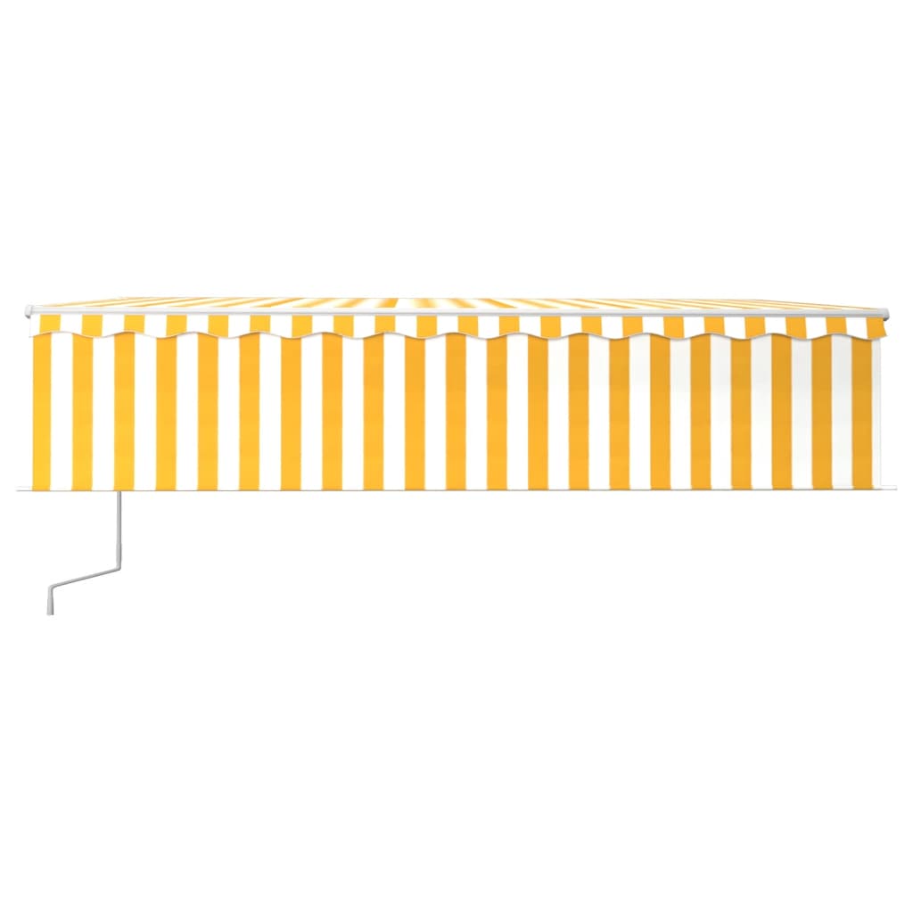 Vidaxl Luifel Automatische Rollerblind -LED -Windsensor 6x3 cm Gelb weiß
