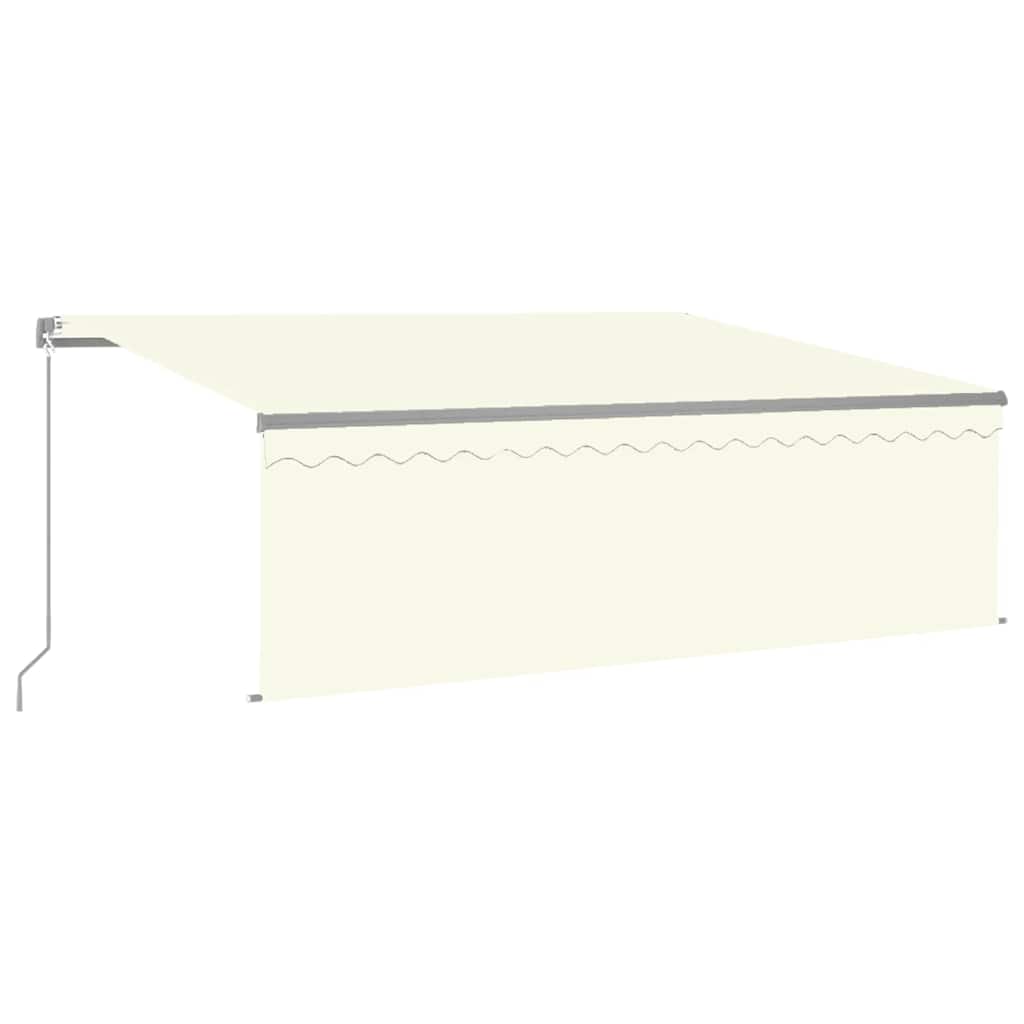 Vidaxl luifel mit Roller Blind 4x3 M cremefarbene gelenkt