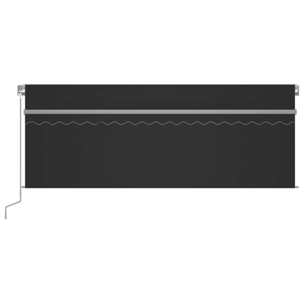 Vidaxl Luifel mit Roller Blind 4x3 m Anthrazit manuell ausziehbar