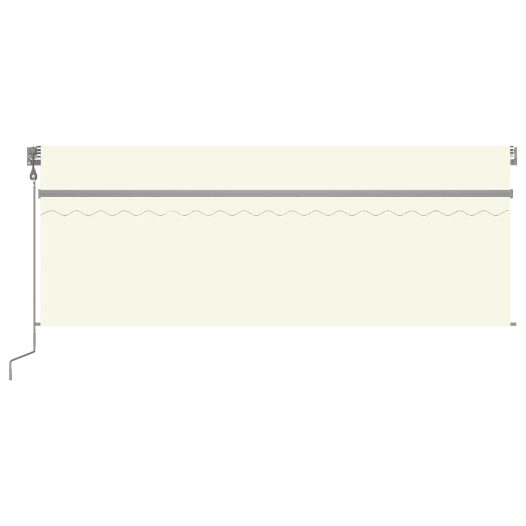 Vidaxl Luifel exponierbar mit Roller Blind 4,5x3 m Creme