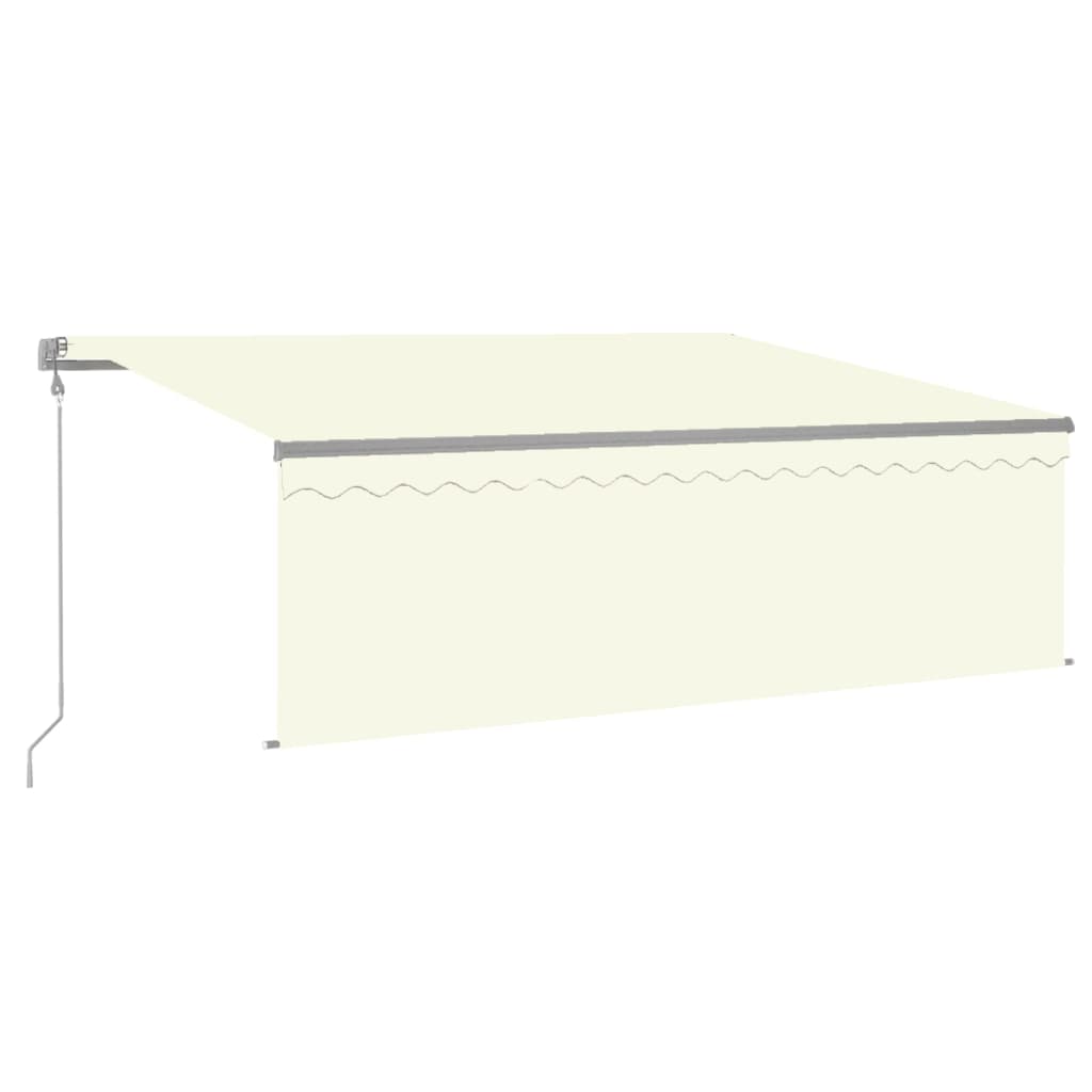 Vidaxl Luifel mit Rollenblind-, LED- und Windsensor 4,5x3 M cremefarben -gepflegt