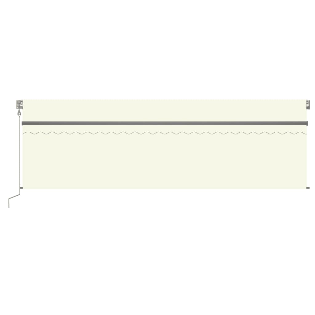Vidaxl Luifel Automatik mit Rollerblind -LED -Windsensor 5x3 m Creme