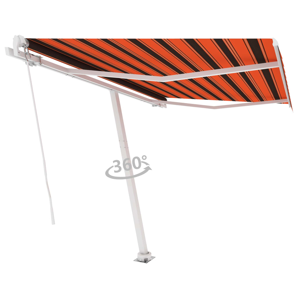 Vidaxl luifel distanziert manuell erstreckt sich 300x250 cm orange Braun