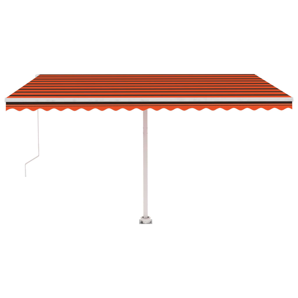 Vidaxl Laifel abgelöst manuell 450 x 300 cm orangebraun