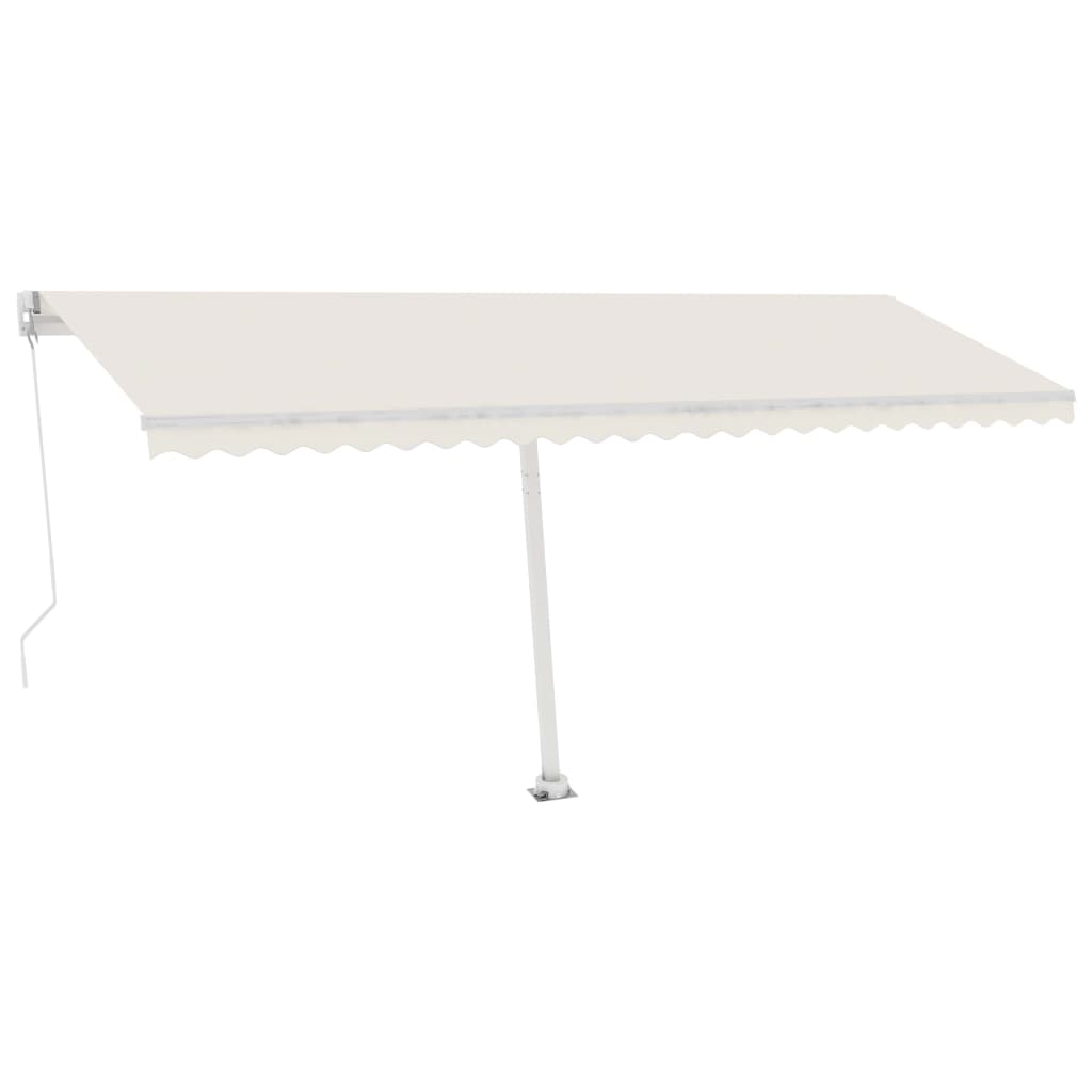 Vidaxl luifel distanziert manuell erstreckt sich 500x300 cm creme -gelöscht