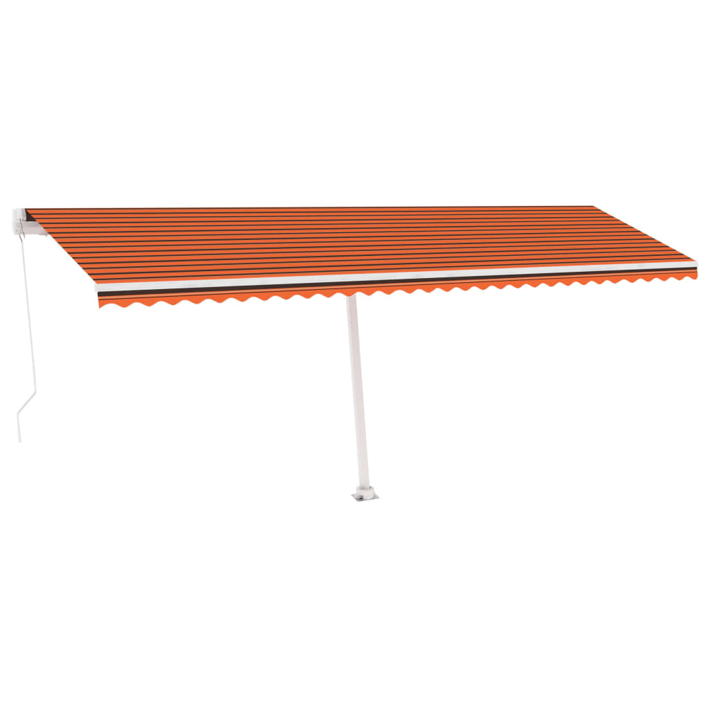 Vidaxl luifel distanziert manuell erstreckt sich 600 x 300 cm orange Braun