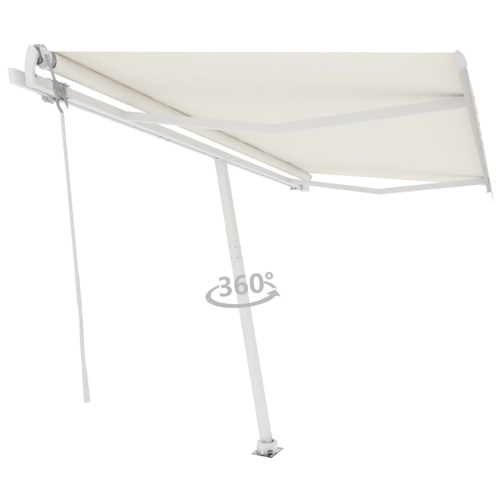 Vidaxl luifel kostenlos -ausstehende automatische 400x350 cm creme -gelenkt