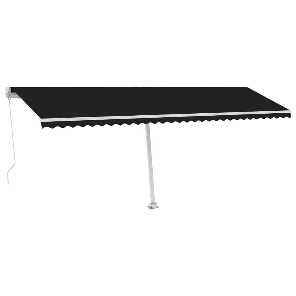 Vidaxl luifel distanziert manuell erstreckt sich 600x350 cm Anthrazit