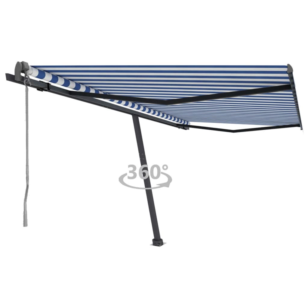 Vidaxl laifel kostenlos -ausstehende automatische 400x300 cm blau und weiß