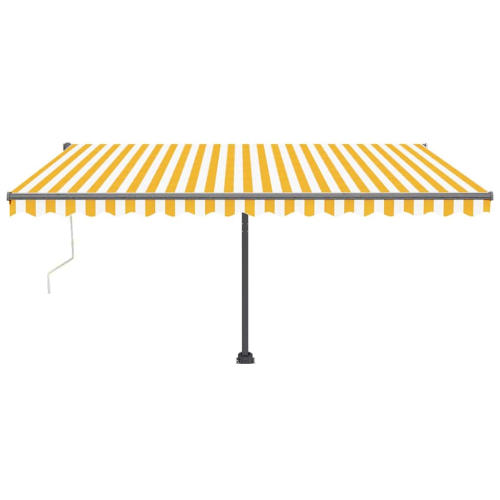 Vidaxl luifel kostenlos -Automatisch 400 x 300 cm gelb und weiß