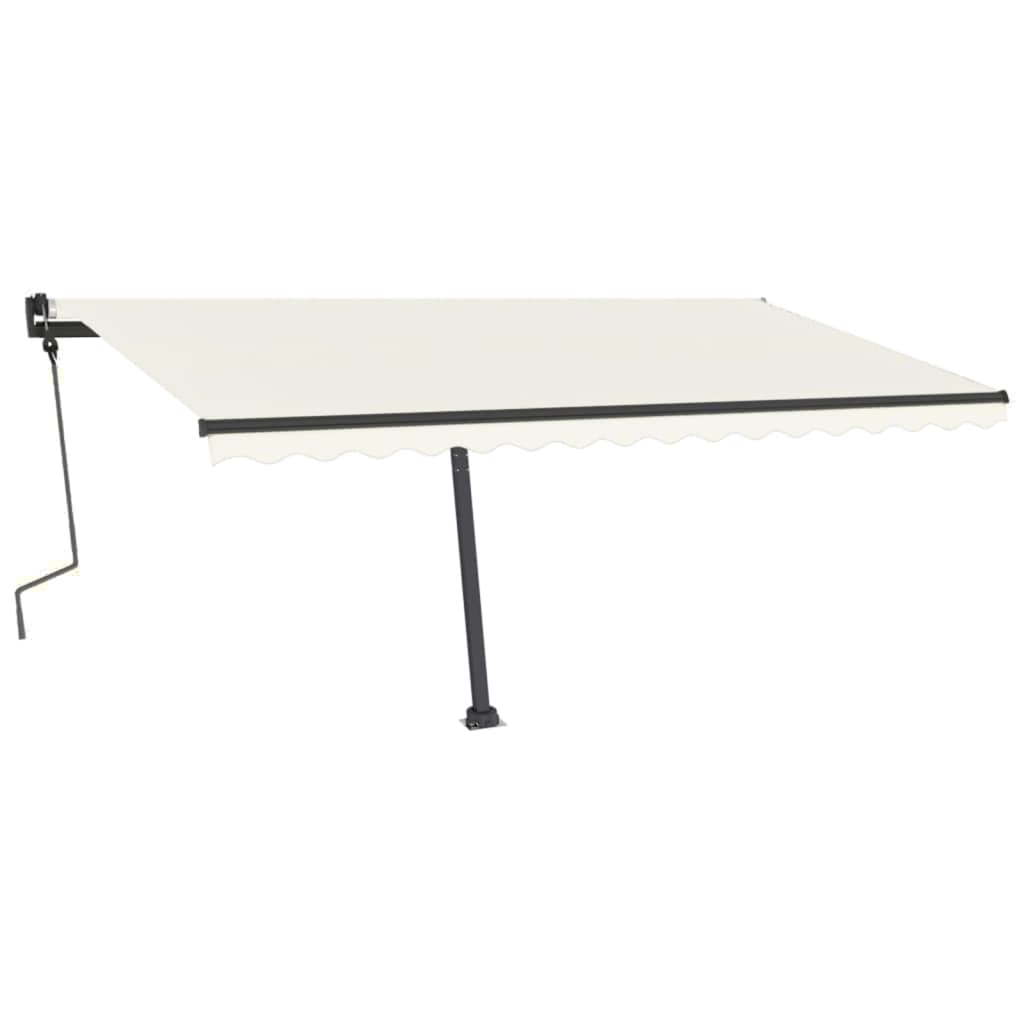 Vidaxl Luifel mit LED 450x300 cm creme -gepflegt