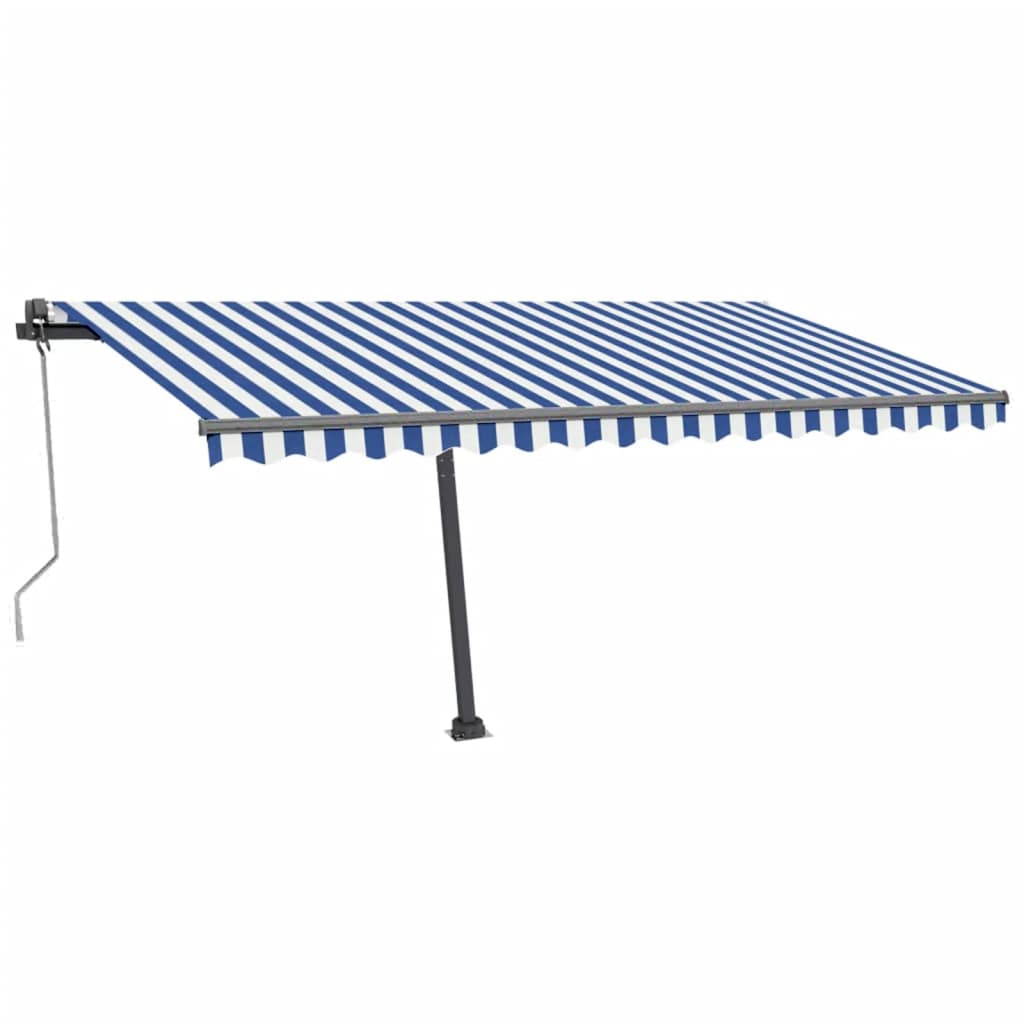 Vidaxl luifel kostenlos -Automatisch 450 x 300 cm blau und weiß