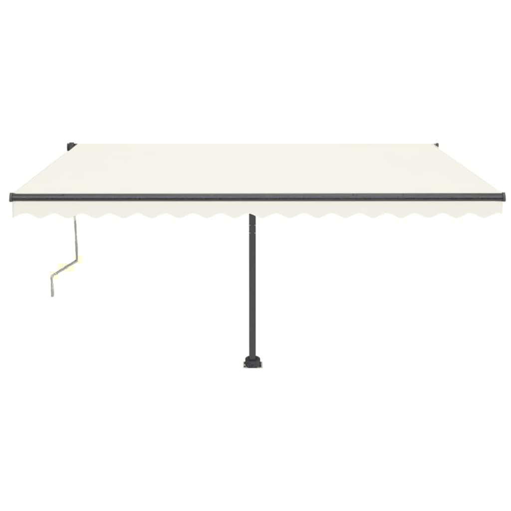 Vidaxl Luifel Automatik mit LED- und Windsensor 400x350 cm Creme Farbe