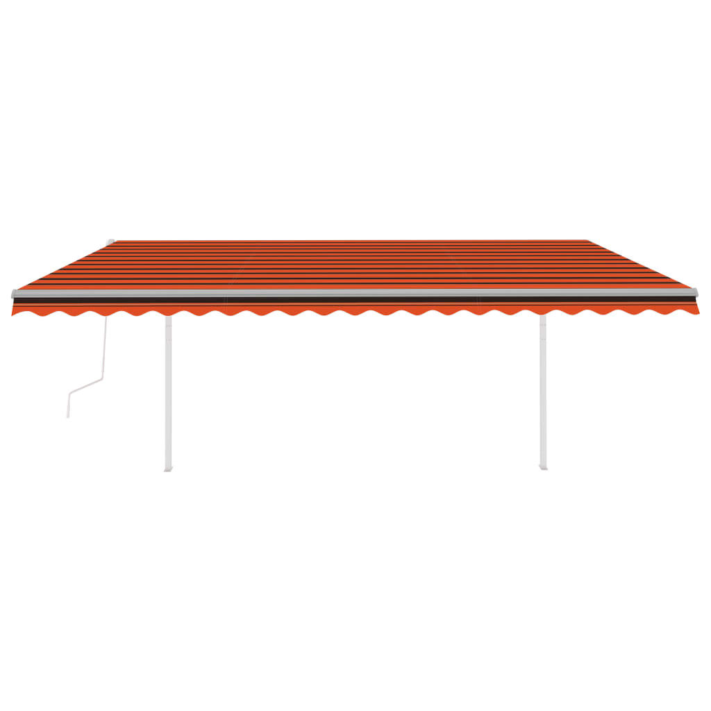 Vidaxl luifel exponierbar mit Posts 5x3 m orange und braun