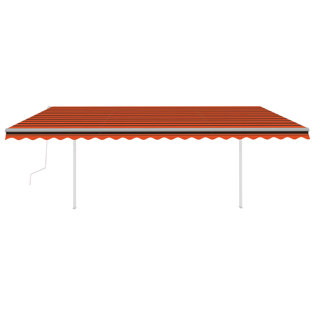Vidaxl luifel exponierbar mit den Posts 5x3,5 M Orange Braun
