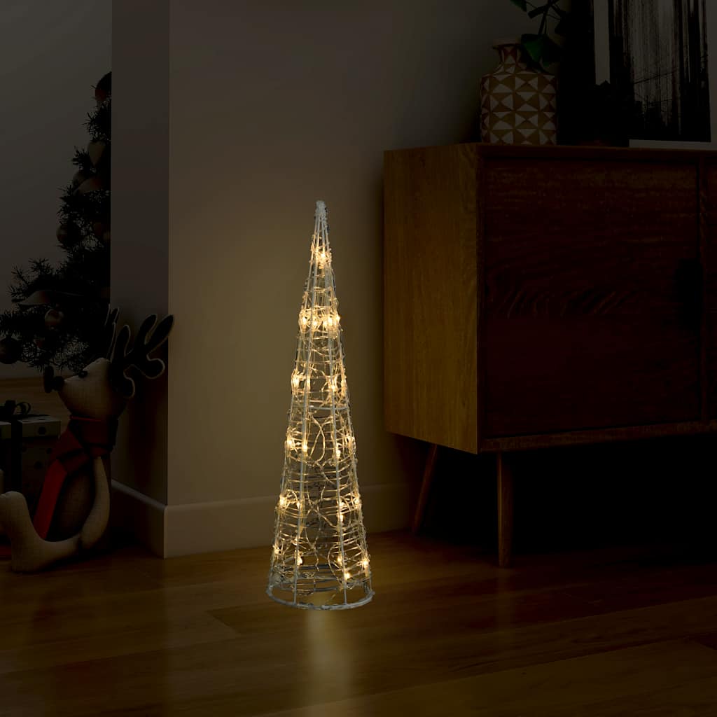 Vidaxl Light Cone Dekorative LED 60 cm warmes weißes Acryl