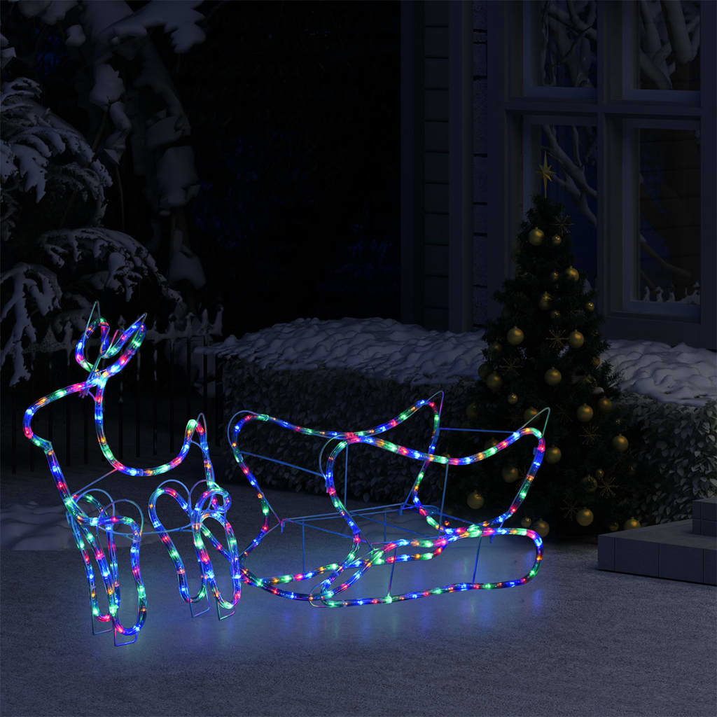 VIDAXL Weihnachtsdekoration Rentier und Hülsen 252 LEDs