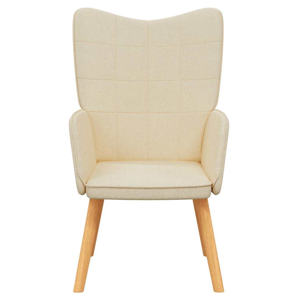 Vidaxl relaxstoel stof crèmekleurig