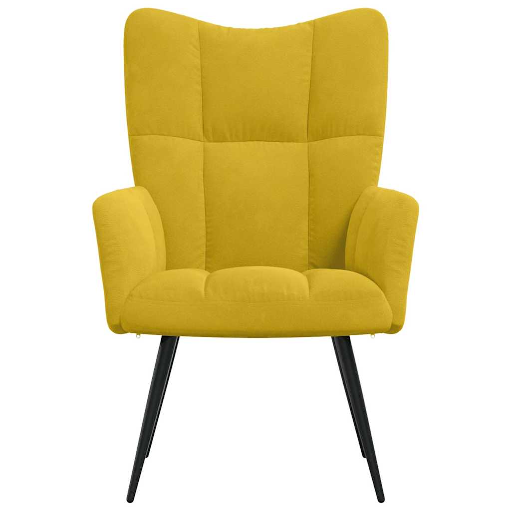Vidaxl relaxstoel fluweel mosterdgeel