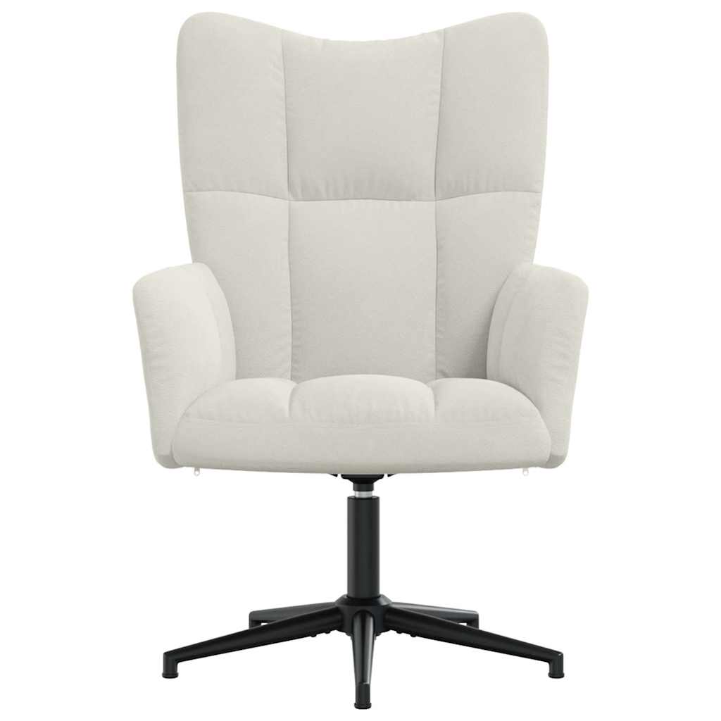 Vidaxl relaxstoel fluweel crèmewit