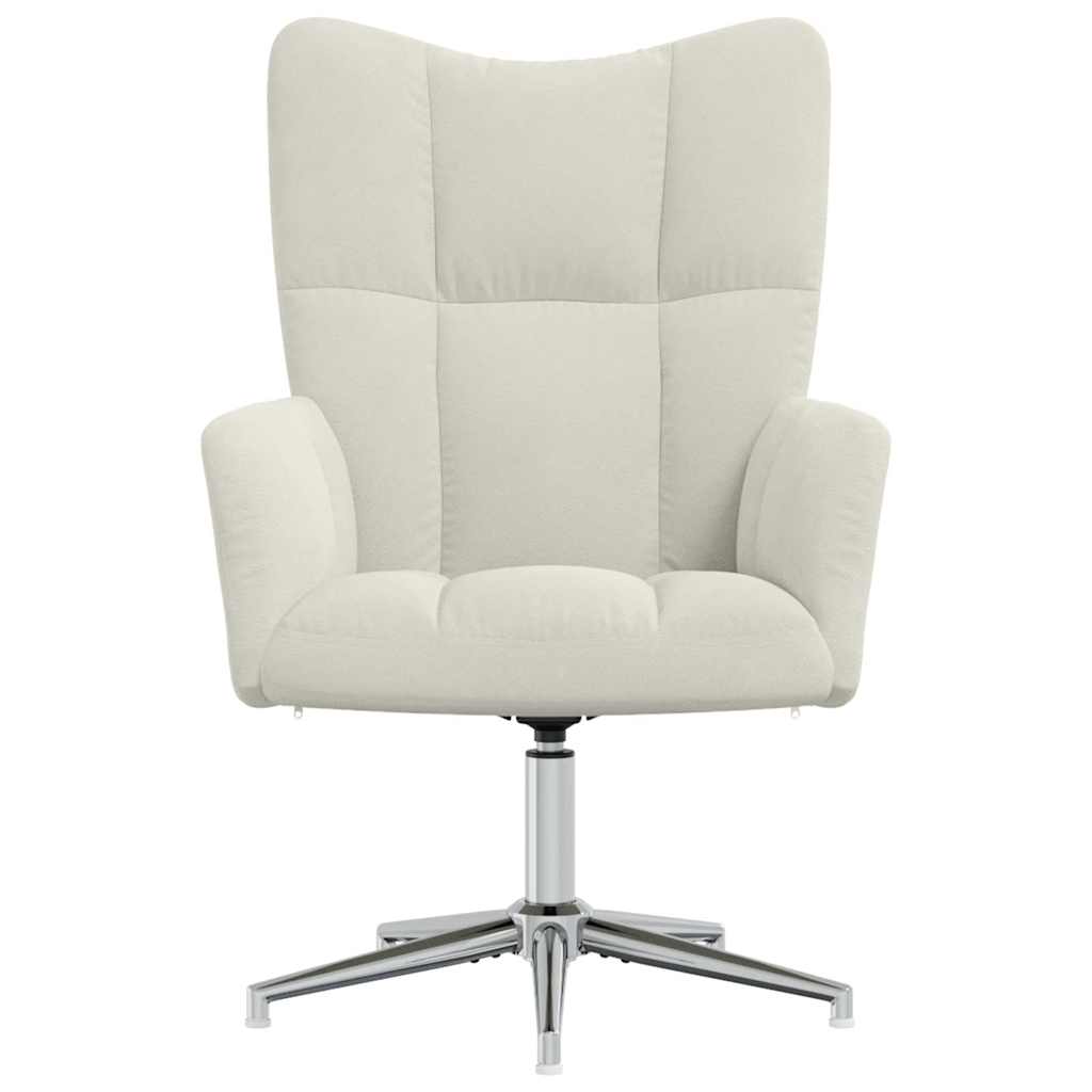 Vidaxl relaxstoel fluweel crèmewit