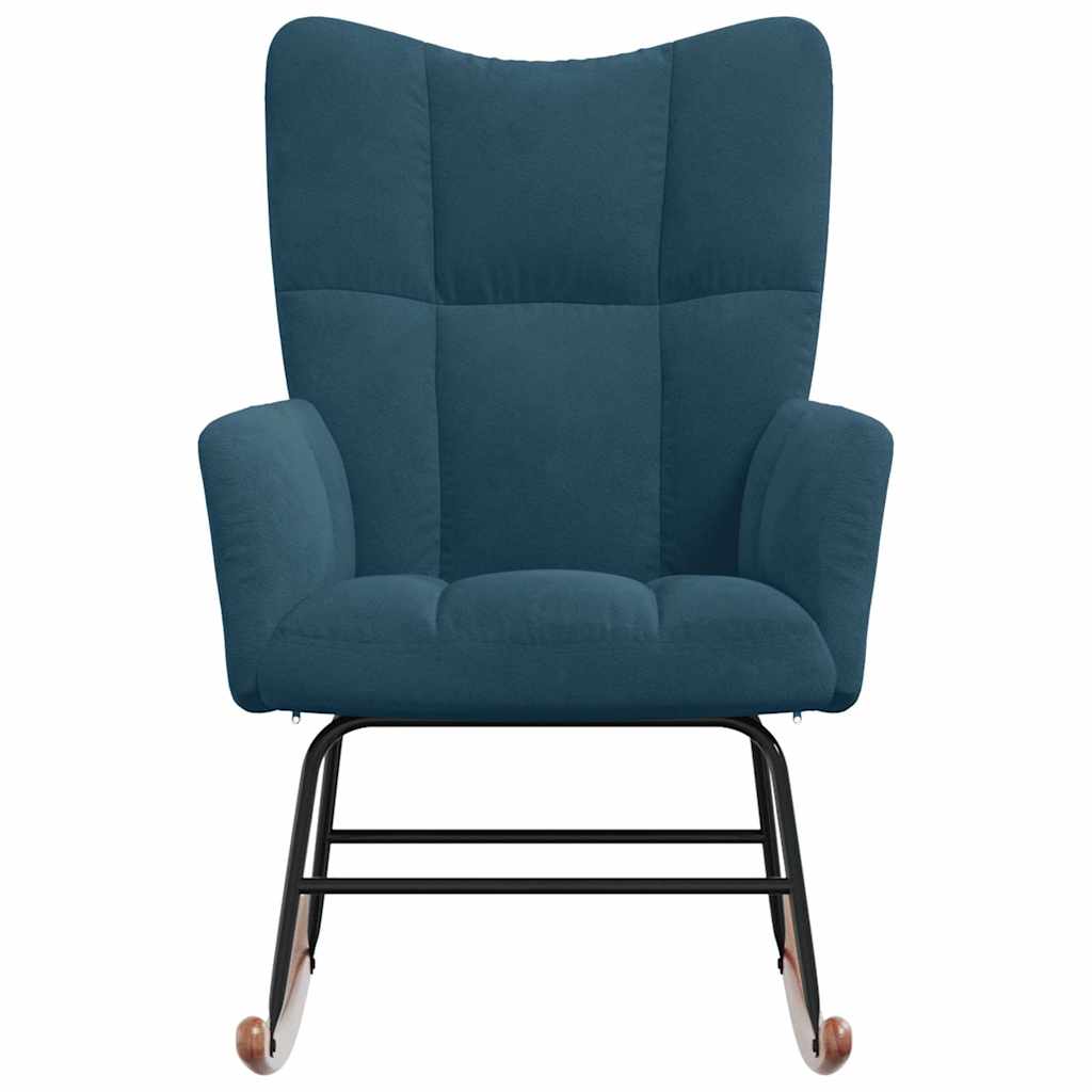 Vidaxl schommelstoel fluweel blauw