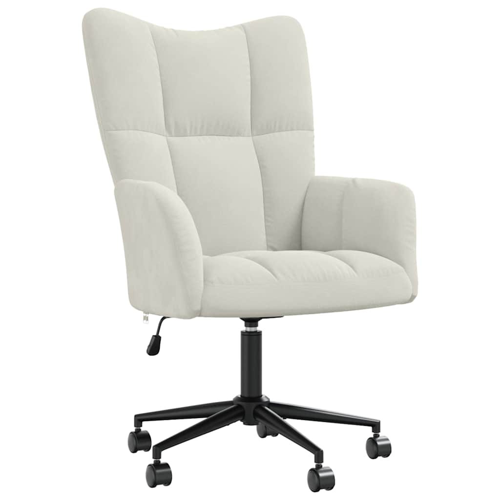 Vidaxl relaxstoel fluweel crèmewit