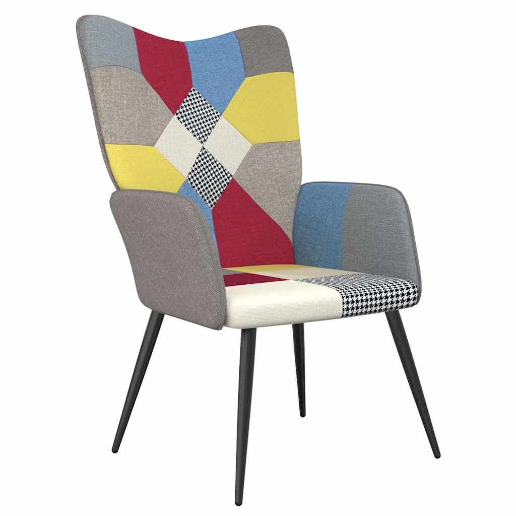 Vidaxl relaxstoel patchwork stof